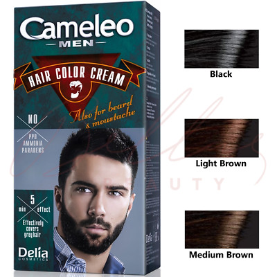 DELIA Cameleo Men's Hair Color Cream Hair, Beard & Moustache 30ml *CHOOSE SHADE*