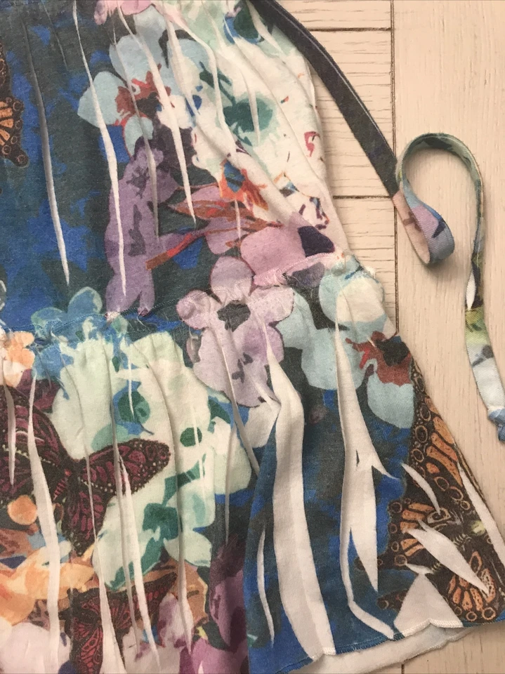 Limited Too Vintage Dress Girls 8 Love Knit Tiered A-Line Tie Back Pullover - Image 3 of 4