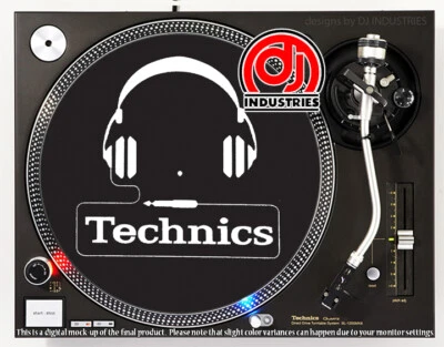 DJ INDUSTRIES Technics Classic Headphones - DJ slipmat for LP turntable record player