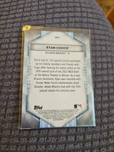2021 Bowman Chrome Draft Bowman Draft Night #BDN5 Ryan Cusick - Picture 2 of 2