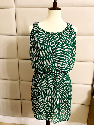 Collective Concepts Green and White Racerback Summer Dress Women's XS | eBay Collective Concepts Green and White Racerback Summer Dress Women's XS | eBay