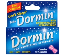 Dormin Nighttime Sleep Aid Fast Safe Effective Relief Original Capsules 72 ct