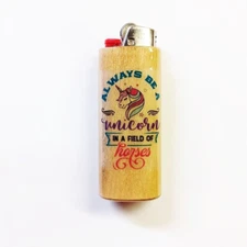 Unicorn Field of Horses Lighter Case Holder Sleeve Cover Fits Bic Lighters