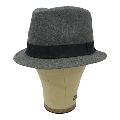 Levis Wool Blend Fedora Hat Size S/M Gray Black Band | eBay display picture 3
