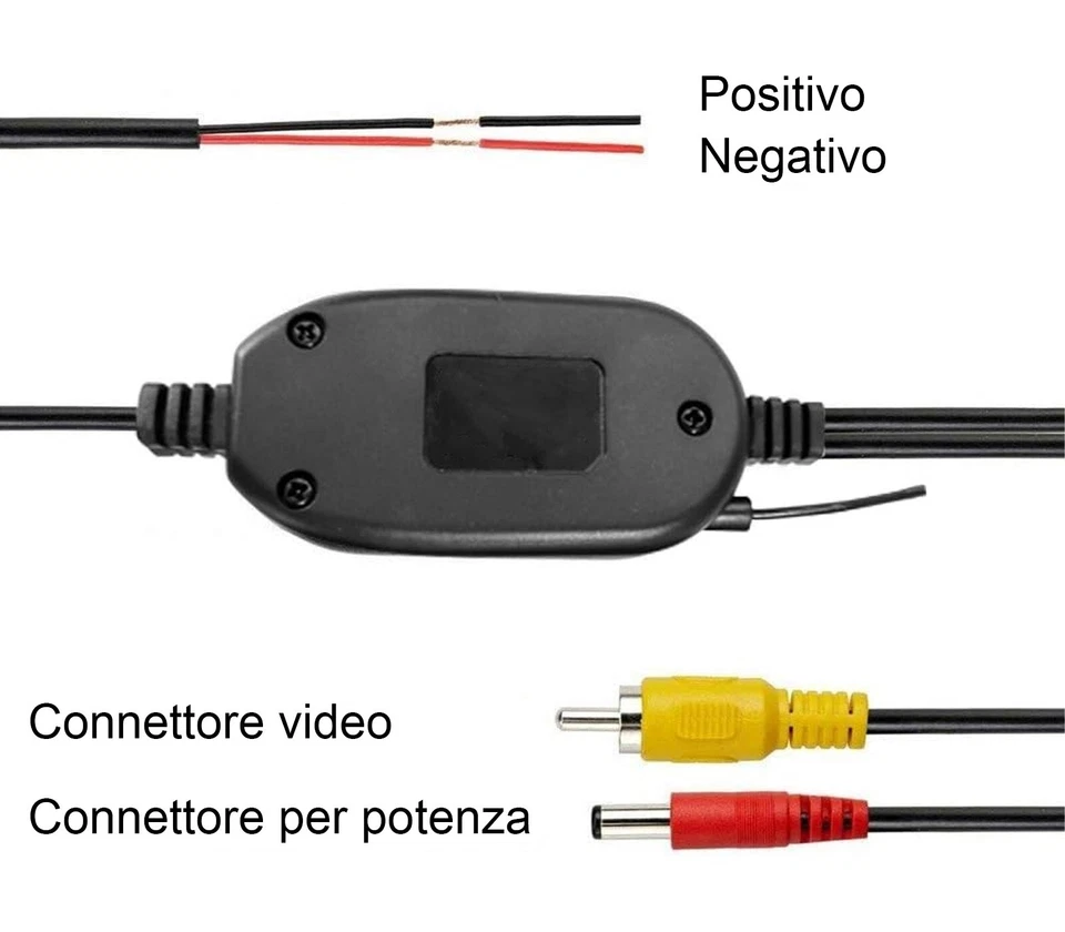 KIT RCA TRASMETTITORE RICEVITORE VIDEO WIRELESS PER TELECAMERA RETROMARCIA - Imagen 4 de 4