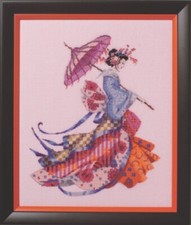 Mirabilia Cross Stitch Pattern - MD153 Miss Cherry Blossom