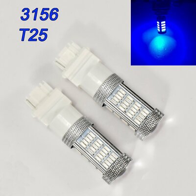 Blue Reverse Backup Lights T25 3156 3456 92 SMD LED Bulb A1 Fits Ford A