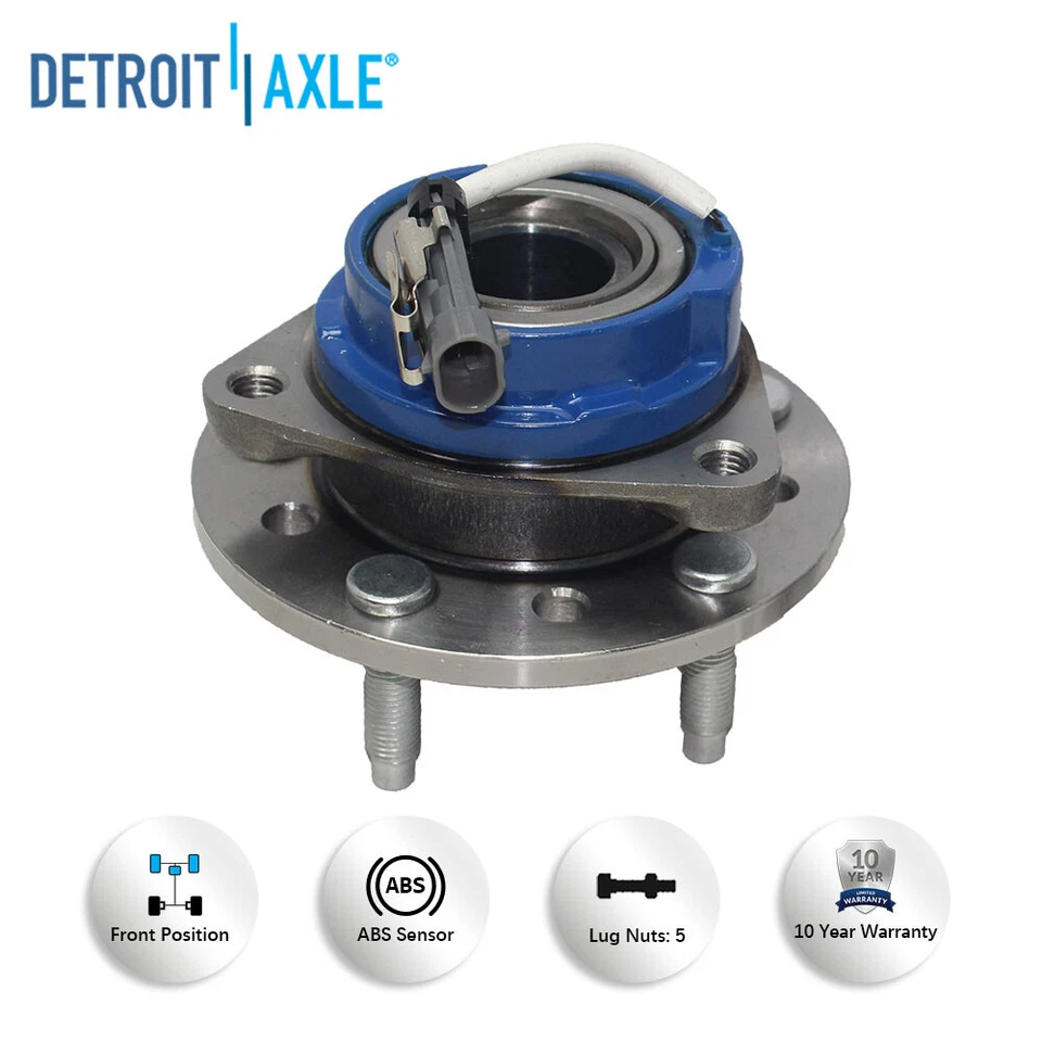 Par (2) de bujes de cojinete de rueda delantera para Chevy Malibu Pontiac Grand Am Olds Alero Foto 4 de 4