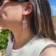 Fashion Jewelry M&M's Chocolate Candy Dangle Drop Earrings