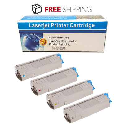 4PK Compatible Oki C610 Toner Set Black Cyan Magenta Yellow