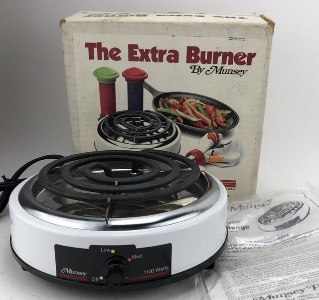 Vintage Munsey Extra Burner Hot Plate 1000 Watt Dorm Stove TESTED WORKS GREAT eBay
