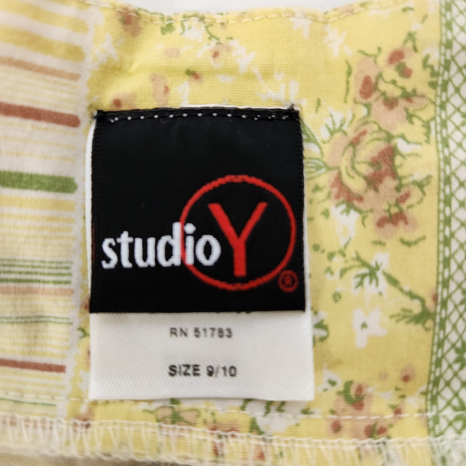 cottagecore pleated patchwork skirt studio Y sz 9… - image 3