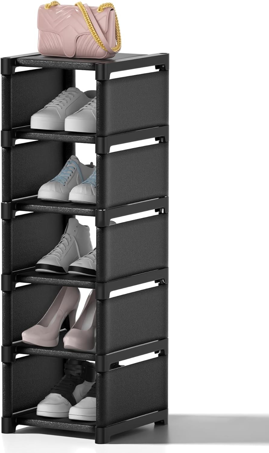 6-Tier Adjustable Narrow Shoe Rack Sturdy Easy Assembly Organizer-image