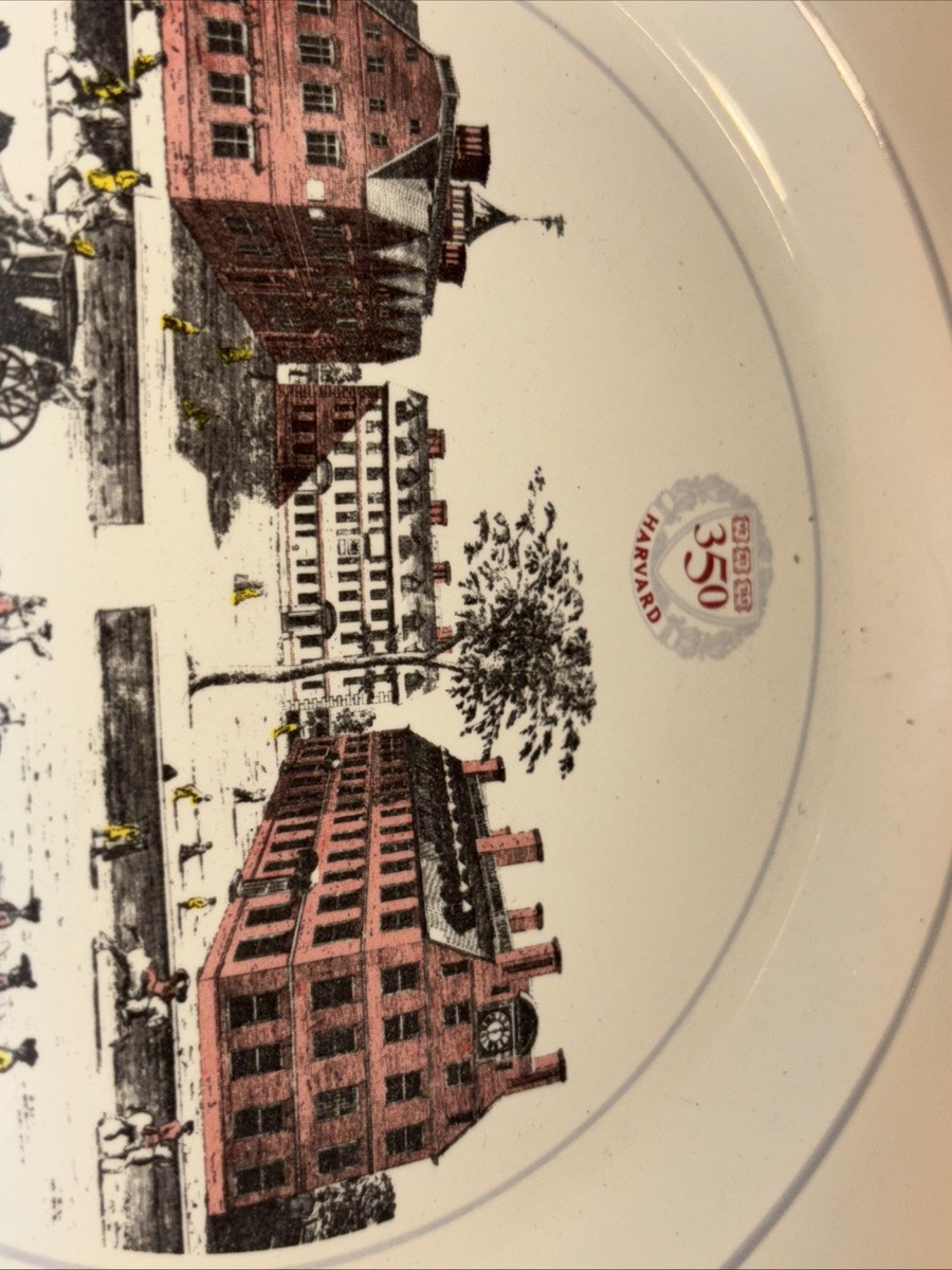 Harvard University Anniversary Plate Burgis-Price view Pfaltzgraff