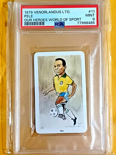 1979 VENORLANDUS LTD. #11 PELE OUR HEROES WORLD OF SPORT  PSA 9 MINT