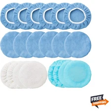 20 Pieces 9 to 10 Inches Buffer Pads Car Polisher Bonnet Orbital Buffer Bonne...