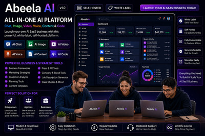 Abeela AI SaaS Platform | AI Chat, Image, Video, Voice, Content & Code Generator