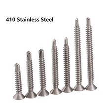 410 STAINLESS STEEL COUNTERSUNK SELF DRILLING SCREWS METAL FIXING WINDOWS ROOFIN