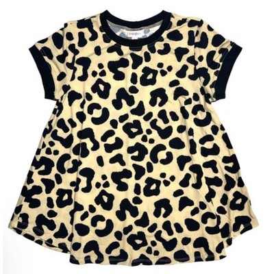 LuLaRoe Womens Top Size XL Erika Swing Black Leopard Cheetah Spots Jersey NWT