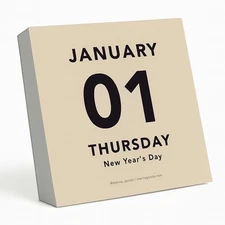 2026 Large Text Daily Calendar | Today Is Box Calendar with Big Dates For Eas...