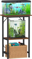 10 Gallon Fish Tank Stand Aquarium Stand 2-Tier Storage Shelves Heavy Duty Stand