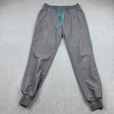 Figs Scrub Pants Women Medium Gray Zamora Jogger High Waist Technical Collection