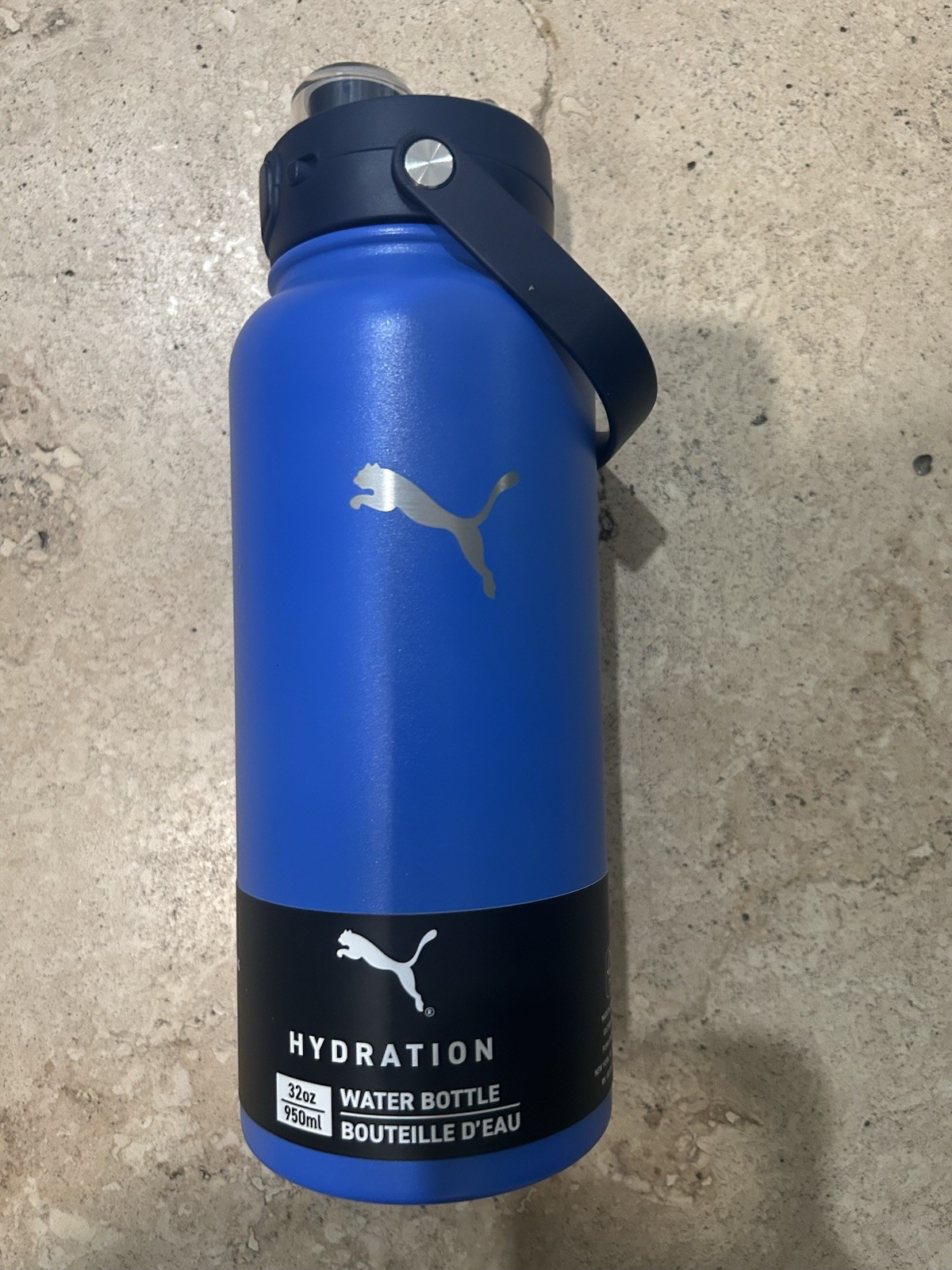 Puma Hydration Flip Top Spout Stainless Steel Bottle 32oz Wi