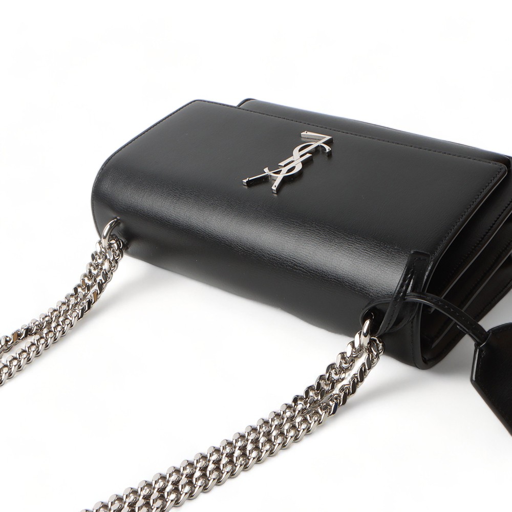 Borsa a tracolla Saint Laurent Monogram Sunset Medium color argento 442906 69560204