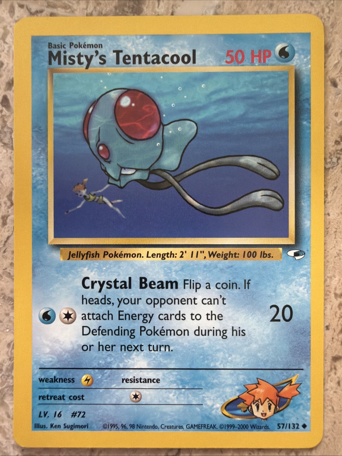 Pokemon Gym Heroes Uncommon Misty's Tentacool 57/132 - Near Mint (NM)