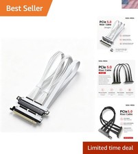 PCIe 5.0 X16 Riser Cable Right Angle Left Angle Straight Flexible Bundle Cabl...