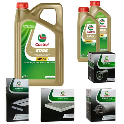 CASTROL Inspektionspaket 7 L EDGE Titanium 5W-30 LL für Honda Civic VIII