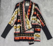 Anthropologie Dolan Sweater Womens Medium Multicolor Button Wool Aztec Cardigan