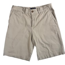 Polo Ralph Lauren Classic Chino Shorts Boys 16 Beige Flat Front Twill 10"
