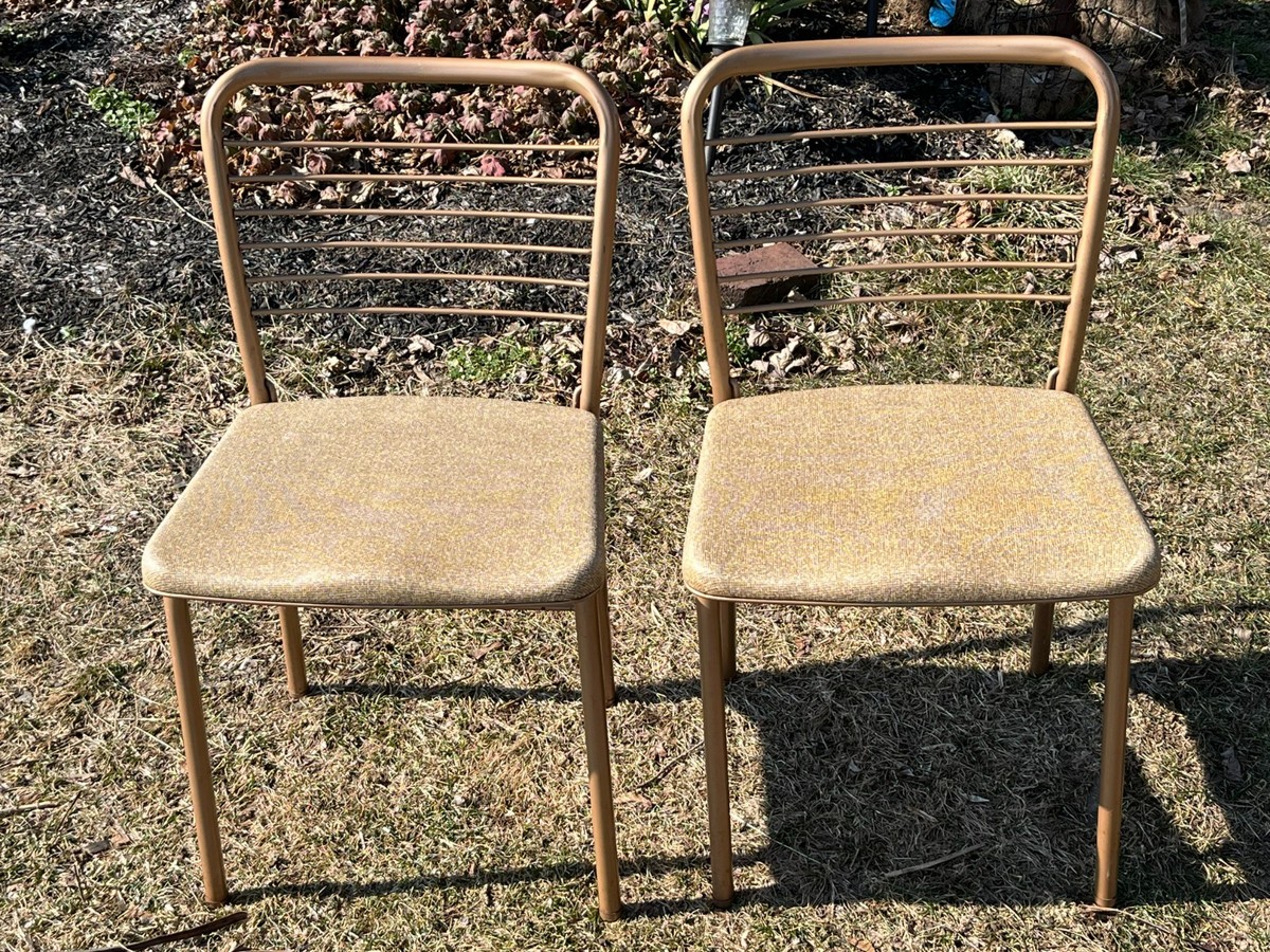 Vtg Pair of Cosco Model 60 Folding Chair | Cosco Padded Metal