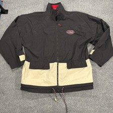 VTG Fila Colorblock Windbreaker Track Jacket Men XL Black White Red 90s 1990s