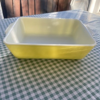Pyrex gelb Kühlschrank Geschirr Ofengeschirr Kasserolle 503-B 8x6 Vintage Made in USA