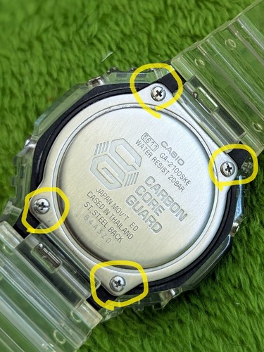 Screw Set (4pcs) for Genuine Casio G-Shock GA-2100SKE – Skeleton sku#15233 - Picture 2 of 2