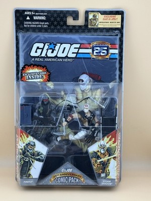 2008 GI Joe Storm Shadow (v26) & Firefly (v15) with Comic 25th Anniversary NEW