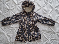 Next Girls Navy Blue Duck Raincoat / Jacket Age 5-6 Years