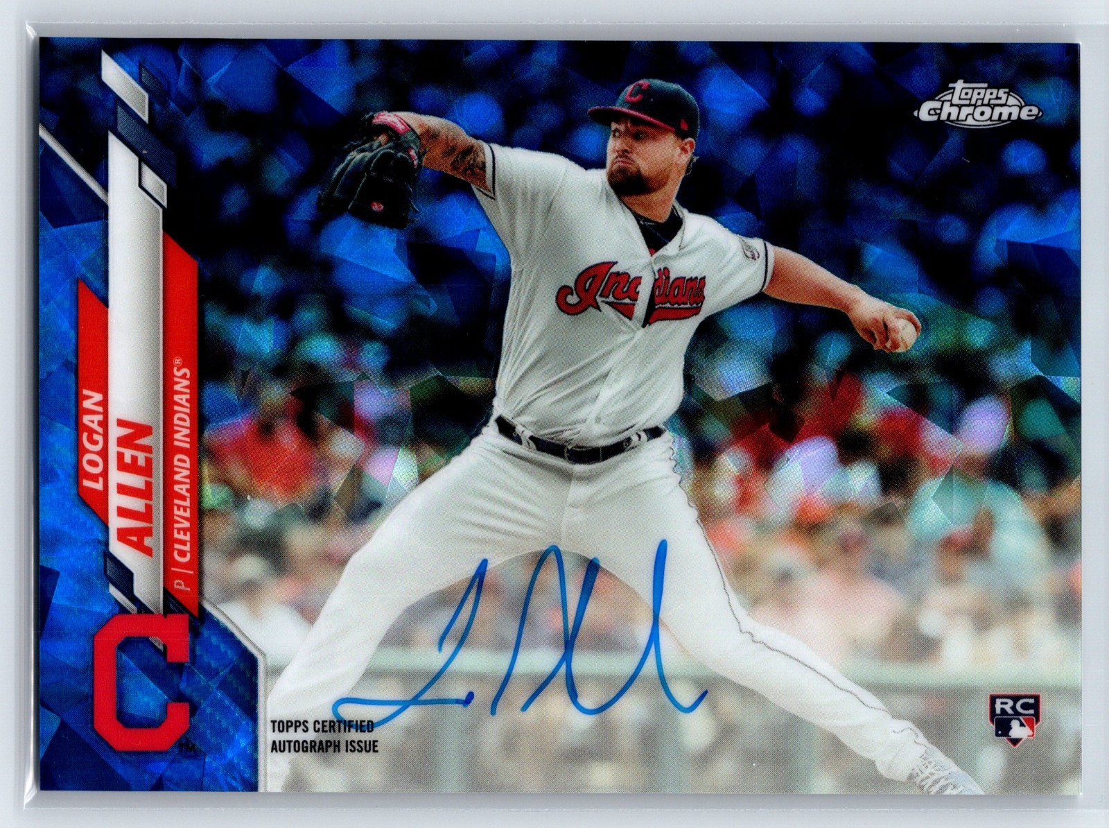 2020 Topps Chrome Sapphire Rookie Auto #RA-LA Logan Allen