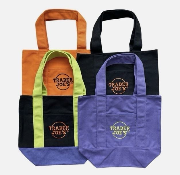 Trader Joe's Mini Canvas Halloween Tote Bag Holiday Limited COLORS - US STOCK ✅