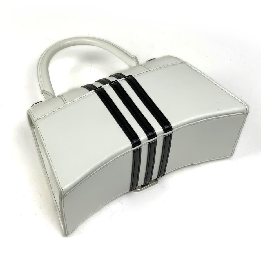 Balenciaga Hourglass Handbag adidas Collaboration Small Leather White #BS1361 thumbnail 2