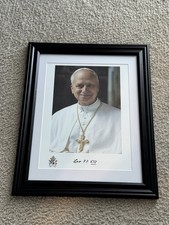 Pope Leo XIV Portrait 8.5 X 11 PHOTO FRAMED & MATTED Facsimile Autograph