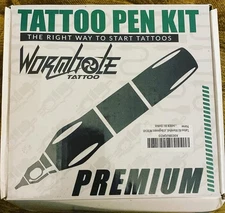 Tattoo Pen Kit Wormhole Premium Gun, Inks, Cartridge Power Supply & More