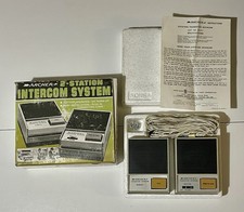 Radio Shack Archer VTG 1970s 43-221 2-Station Intercom System Box Manual As Is