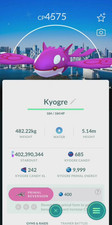 Shiny Kyogre Tokyo Background Level 50 3 Move GO FEST TRADE Read description