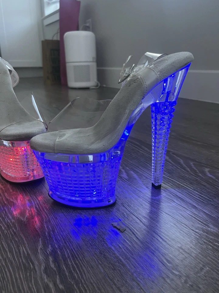 Tacón plataforma Pleaser Flashdance 708Spec para mujer talla 7 usado 2x Foto 4 de 4