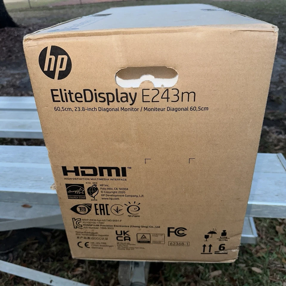 HP EliteDisplay E243m 23.8" Screen LED Lit Monitor Black Silver 1FH48AA SEALED - Image 3 of 4