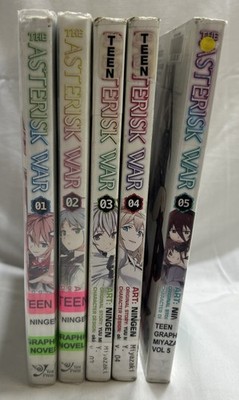 The Asterisk War (English) by Yuu Miyazaki and Ningen Volume 1-5 Light Novel
