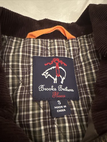 Brooks Brothers Khaki Coat, Checked Lined, Sz Small New - Picture 2 of 5